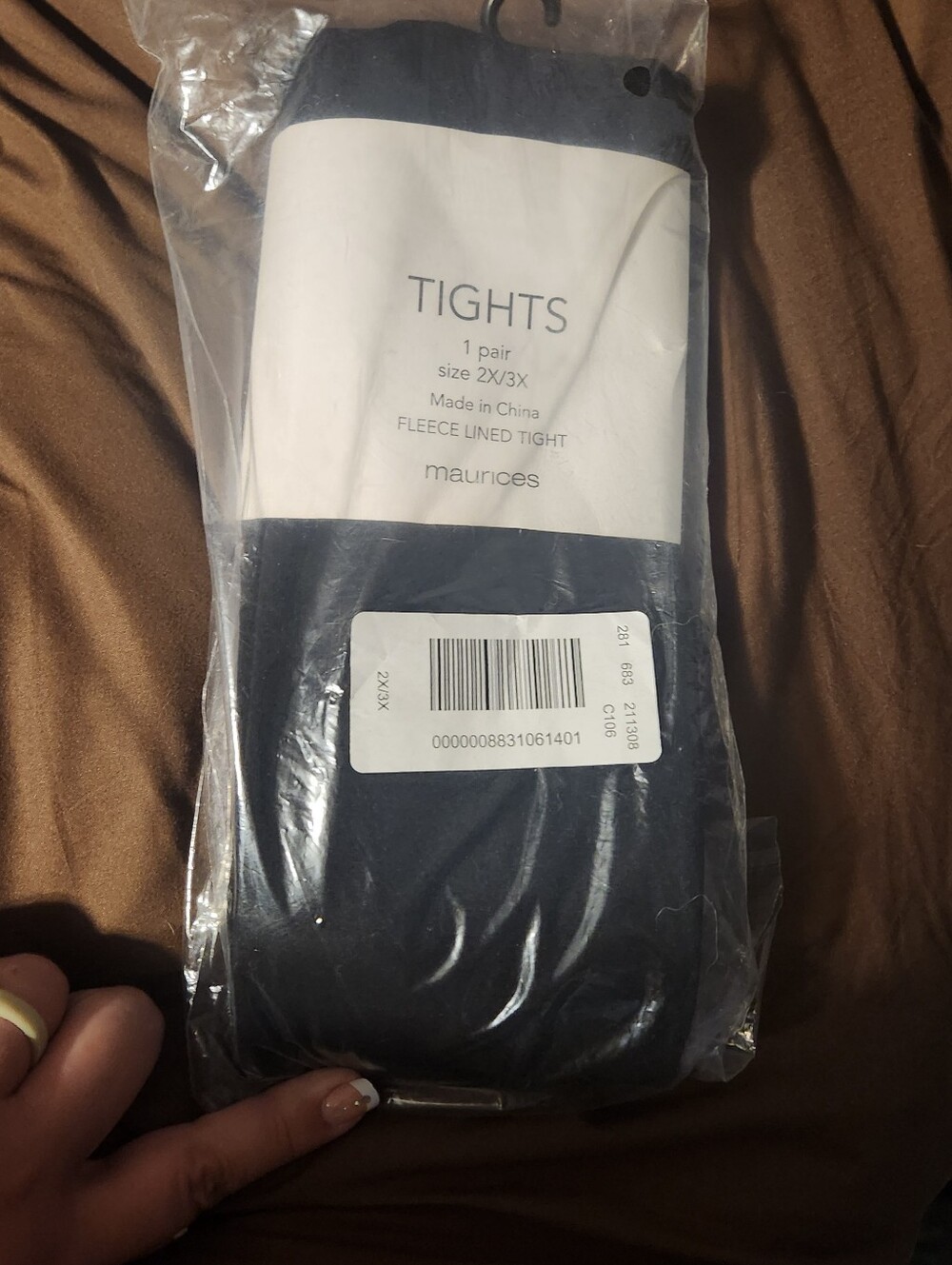 Maurices Black Fleece-Lined Tights - Picture 4 of 6